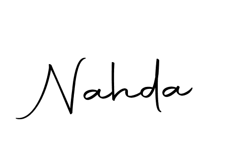 How to make Nahda signature? Autography-DOLnW is a professional autograph style. Create handwritten signature for Nahda name. Nahda signature style 10 images and pictures png