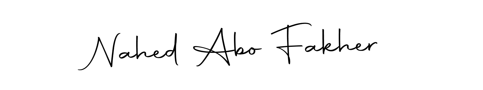 Nahed Abo Fakher stylish signature style. Best Handwritten Sign (Autography-DOLnW) for my name. Handwritten Signature Collection Ideas for my name Nahed Abo Fakher. Nahed Abo Fakher signature style 10 images and pictures png