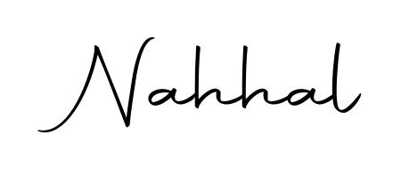 A timeless handwritten aesthetic for Nahhal. The Autography-DOLnW font gives your signature a handcrafted feel with natural curves. Nahhal signature style 10 images and pictures png
