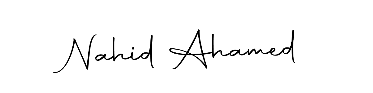 Create a beautiful signature design for name Nahid Ahamed. With this signature (Autography-DOLnW) fonts, you can make a handwritten signature for free. Nahid Ahamed signature style 10 images and pictures png