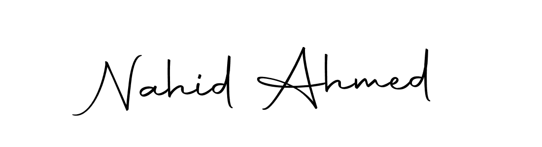 You should practise on your own different ways (Autography-DOLnW) to write your name (Nahid Ahmed) in signature. don't let someone else do it for you. Nahid Ahmed signature style 10 images and pictures png