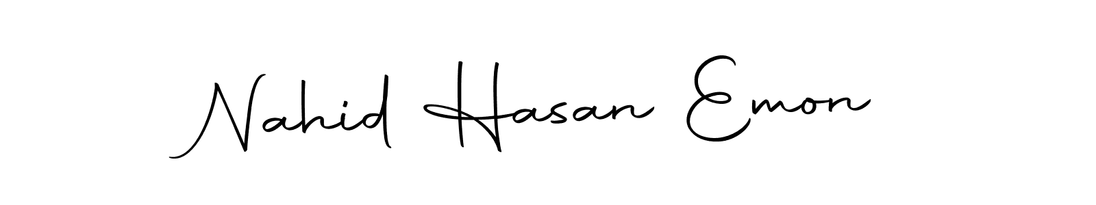 Use a signature maker to create a handwritten signature online. With this signature software, you can design (Autography-DOLnW) your own signature for name Nahid Hasan Emon. Nahid Hasan Emon signature style 10 images and pictures png