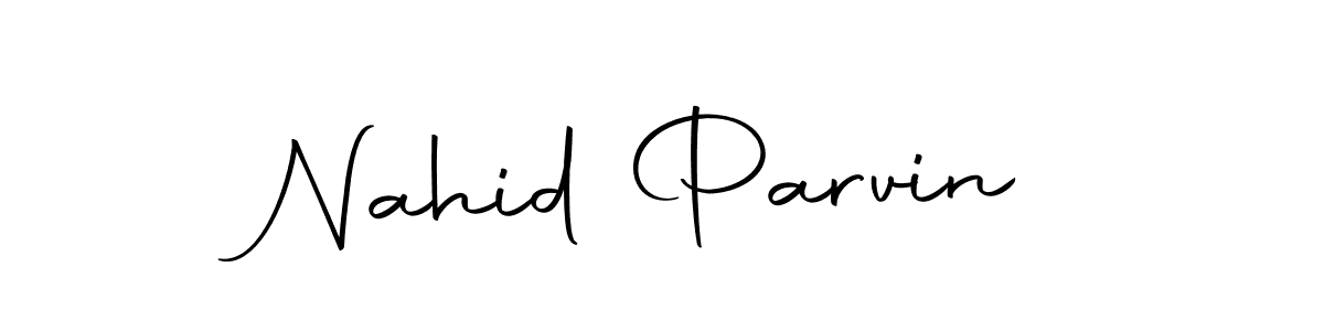 Create a beautiful signature design for name Nahid Parvin. With this signature (Autography-DOLnW) fonts, you can make a handwritten signature for free. Nahid Parvin signature style 10 images and pictures png