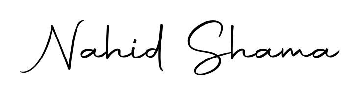 Make a beautiful signature design for name Nahid Shama. Use this online signature maker to create a handwritten signature for free. Nahid Shama signature style 10 images and pictures png