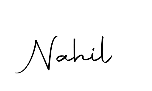 Nahil stylish signature style. Best Handwritten Sign (Autography-DOLnW) for my name. Handwritten Signature Collection Ideas for my name Nahil. Nahil signature style 10 images and pictures png