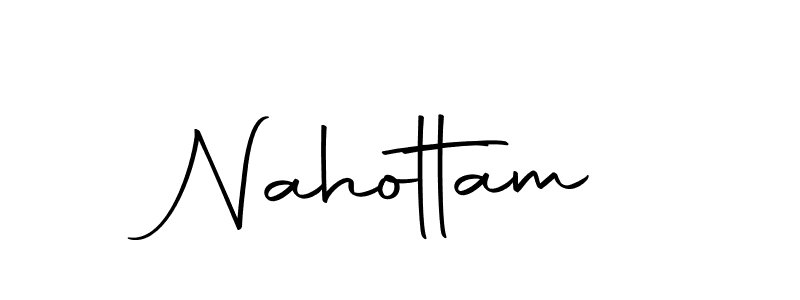 Make a beautiful signature design for name Nahottam. With this signature (Autography-DOLnW) style, you can create a handwritten signature for free. Nahottam signature style 10 images and pictures png