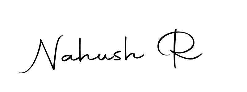 The best way (Autography-DOLnW) to make a short signature is to pick only two or three words in your name. The name Nahush R include a total of six letters. For converting this name. Nahush R signature style 10 images and pictures png