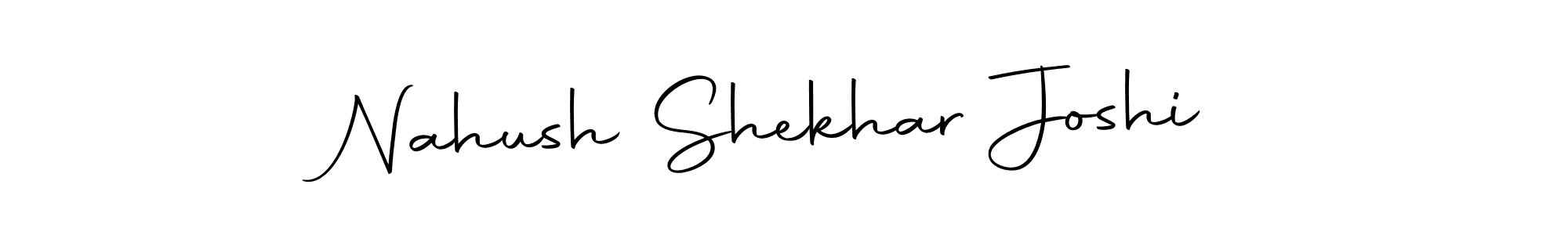 The best way (Autography-DOLnW) to make a short signature is to pick only two or three words in your name. The name Nahush Shekhar Joshi include a total of six letters. For converting this name. Nahush Shekhar Joshi signature style 10 images and pictures png