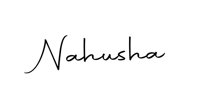 How to make Nahusha signature? Autography-DOLnW is a professional autograph style. Create handwritten signature for Nahusha name. Nahusha signature style 10 images and pictures png