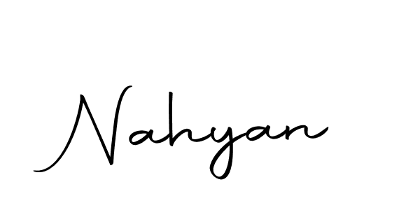 Use a signature maker to create a handwritten signature online. With this signature software, you can design (Autography-DOLnW) your own signature for name Nahyan. Nahyan signature style 10 images and pictures png