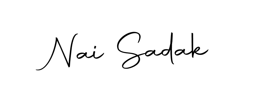 if you are searching for the best signature style for your name Nai Sadak. so please give up your signature search. here we have designed multiple signature styles  using Autography-DOLnW. Nai Sadak signature style 10 images and pictures png