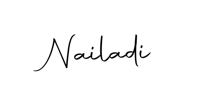 Design your own signature with our free online signature maker. With this signature software, you can create a handwritten (Autography-DOLnW) signature for name Nailadi. Nailadi signature style 10 images and pictures png
