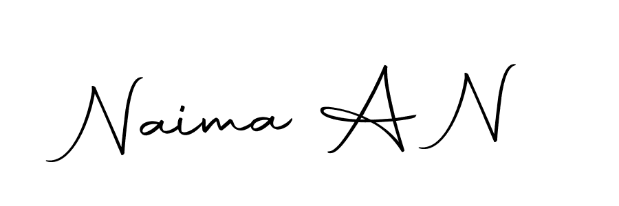 Design your own signature with our free online signature maker. With this signature software, you can create a handwritten (Autography-DOLnW) signature for name Naima A N. Naima A N signature style 10 images and pictures png