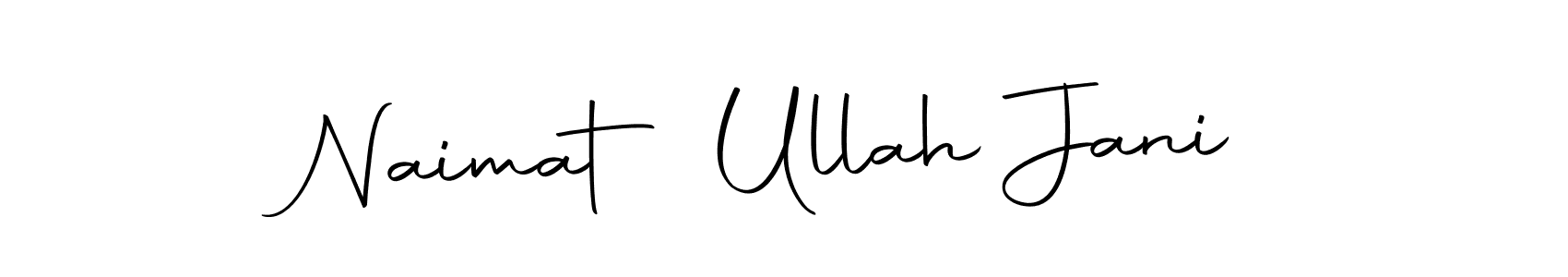 How to make Naimat Ullah Jani name signature. Use Autography-DOLnW style for creating short signs online. This is the latest handwritten sign. Naimat Ullah Jani signature style 10 images and pictures png