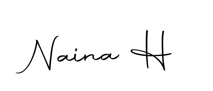 Make a beautiful signature design for name Naina H. With this signature (Autography-DOLnW) style, you can create a handwritten signature for free. Naina H signature style 10 images and pictures png