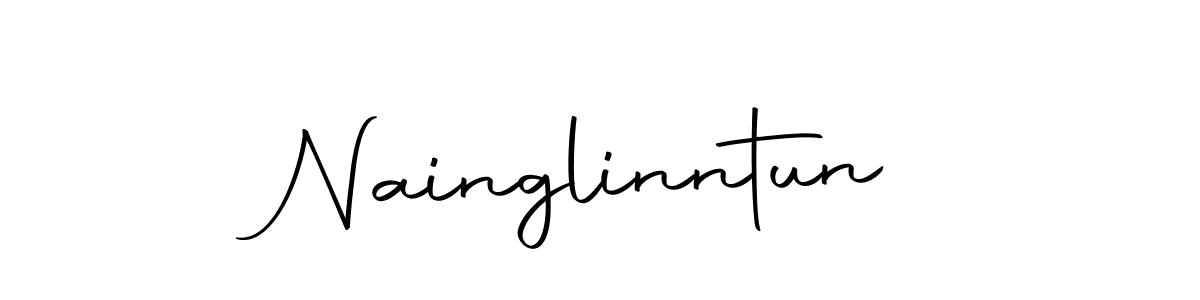 The best way (Autography-DOLnW) to make a short signature is to pick only two or three words in your name. The name Nainglinntun include a total of six letters. For converting this name. Nainglinntun signature style 10 images and pictures png