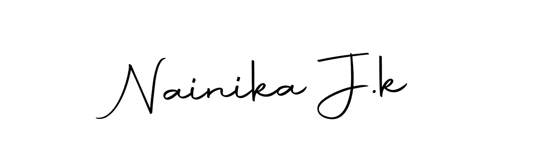 You should practise on your own different ways (Autography-DOLnW) to write your name (Nainika J.k) in signature. don't let someone else do it for you. Nainika J.k signature style 10 images and pictures png