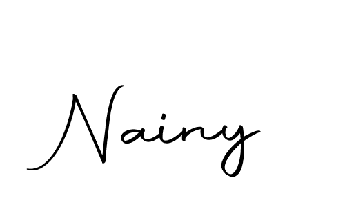 Use a signature maker to create a handwritten signature online. With this signature software, you can design (Autography-DOLnW) your own signature for name Nainy. Nainy signature style 10 images and pictures png