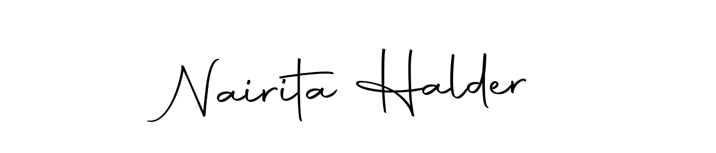 Create a beautiful signature design for name Nairita Halder. With this signature (Autography-DOLnW) fonts, you can make a handwritten signature for free. Nairita Halder signature style 10 images and pictures png