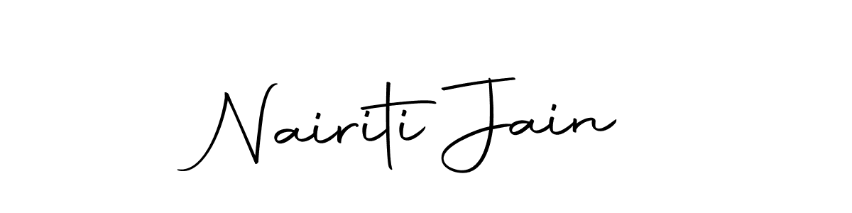 How to make Nairiti Jain name signature. Use Autography-DOLnW style for creating short signs online. This is the latest handwritten sign. Nairiti Jain signature style 10 images and pictures png