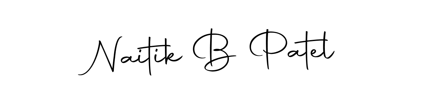 Use a signature maker to create a handwritten signature online. With this signature software, you can design (Autography-DOLnW) your own signature for name Naitik B Patel. Naitik B Patel signature style 10 images and pictures png