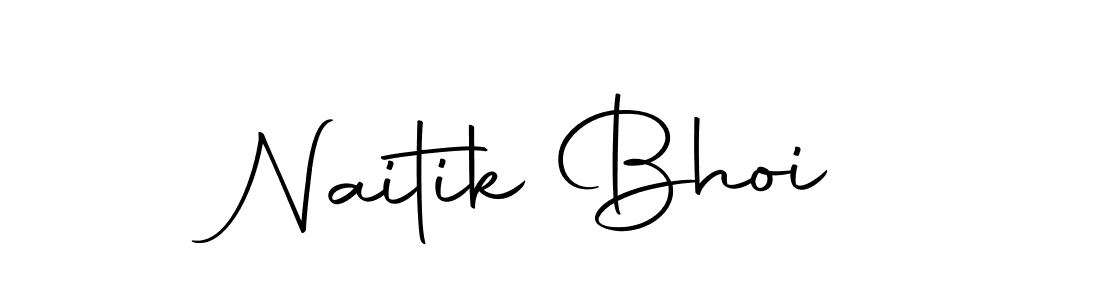 How to make Naitik Bhoi name signature. Use Autography-DOLnW style for creating short signs online. This is the latest handwritten sign. Naitik Bhoi signature style 10 images and pictures png