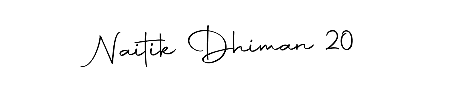 Create a beautiful signature design for name Naitik Dhiman 20. With this signature (Autography-DOLnW) fonts, you can make a handwritten signature for free. Naitik Dhiman 20 signature style 10 images and pictures png