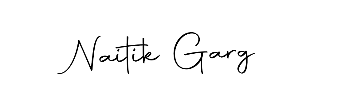 Design your own signature with our free online signature maker. With this signature software, you can create a handwritten (Autography-DOLnW) signature for name Naitik Garg. Naitik Garg signature style 10 images and pictures png