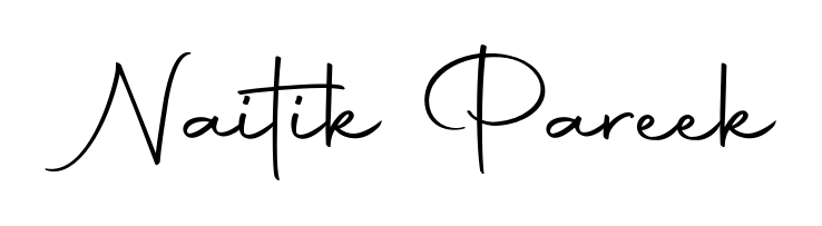 Create a beautiful signature design for name Naitik Pareek. With this signature (Autography-DOLnW) fonts, you can make a handwritten signature for free. Naitik Pareek signature style 10 images and pictures png