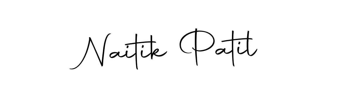 Make a beautiful signature design for name Naitik Patil. With this signature (Autography-DOLnW) style, you can create a handwritten signature for free. Naitik Patil signature style 10 images and pictures png
