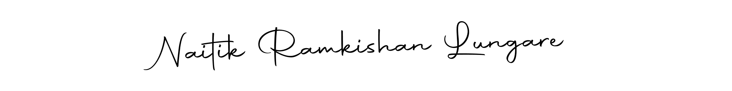 This is the best signature style for the Naitik Ramkishan Lungare name. Also you like these signature font (Autography-DOLnW). Mix name signature. Naitik Ramkishan Lungare signature style 10 images and pictures png