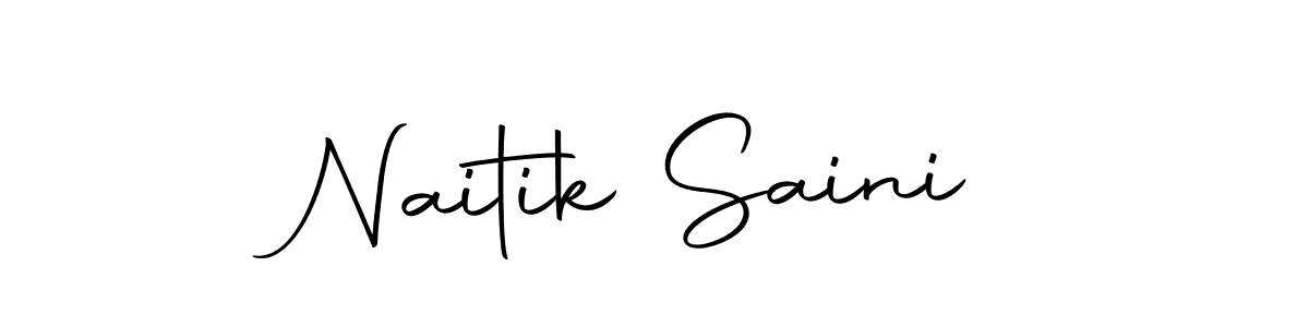 You can use this online signature creator to create a handwritten signature for the name Naitik Saini. This is the best online autograph maker. Naitik Saini signature style 10 images and pictures png