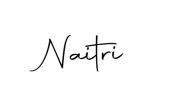 Make a beautiful signature design for name Naitri. With this signature (Autography-DOLnW) style, you can create a handwritten signature for free. Naitri signature style 10 images and pictures png