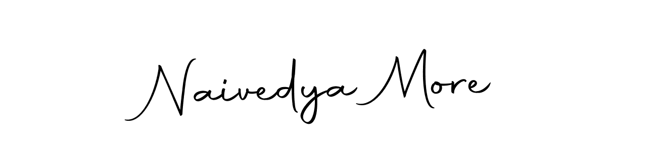 Design your own signature with our free online signature maker. With this signature software, you can create a handwritten (Autography-DOLnW) signature for name Naivedya More. Naivedya More signature style 10 images and pictures png