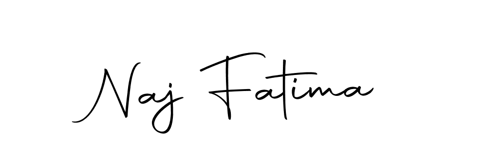 Design your own signature with our free online signature maker. With this signature software, you can create a handwritten (Autography-DOLnW) signature for name Naj Fatima. Naj Fatima signature style 10 images and pictures png