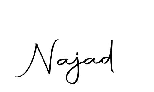 How to make Najad name signature. Use Autography-DOLnW style for creating short signs online. This is the latest handwritten sign. Najad signature style 10 images and pictures png