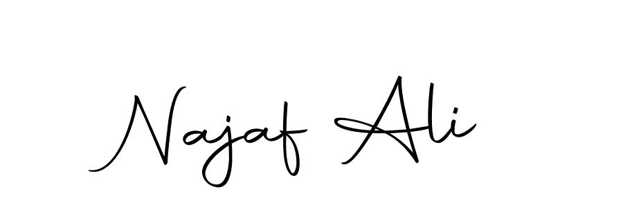 Use a signature maker to create a handwritten signature online. With this signature software, you can design (Autography-DOLnW) your own signature for name Najaf Ali. Najaf Ali signature style 10 images and pictures png