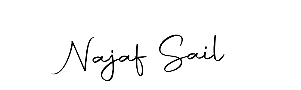 Create a beautiful signature design for name Najaf Sail. With this signature (Autography-DOLnW) fonts, you can make a handwritten signature for free. Najaf Sail signature style 10 images and pictures png