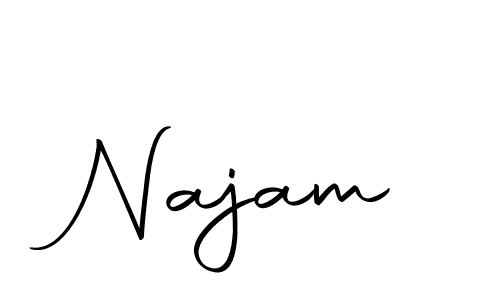 How to make Najam name signature. Use Autography-DOLnW style for creating short signs online. This is the latest handwritten sign. Najam signature style 10 images and pictures png