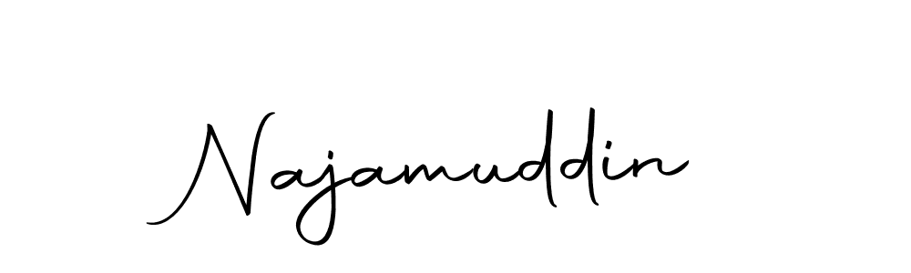 You should practise on your own different ways (Autography-DOLnW) to write your name (Najamuddin) in signature. don't let someone else do it for you. Najamuddin signature style 10 images and pictures png