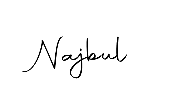 Use a signature maker to create a handwritten signature online. With this signature software, you can design (Autography-DOLnW) your own signature for name Najbul. Najbul signature style 10 images and pictures png