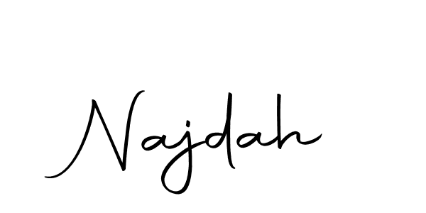 The best way (Autography-DOLnW) to make a short signature is to pick only two or three words in your name. The name Najdah include a total of six letters. For converting this name. Najdah signature style 10 images and pictures png