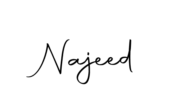 Also we have Najeed name is the best signature style. Create professional handwritten signature collection using Autography-DOLnW autograph style. Najeed signature style 10 images and pictures png