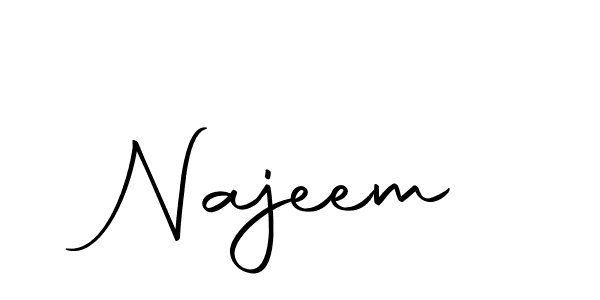 Make a beautiful signature design for name Najeem. Use this online signature maker to create a handwritten signature for free. Najeem signature style 10 images and pictures png