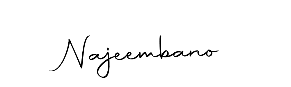 Create a beautiful signature design for name Najeembano. With this signature (Autography-DOLnW) fonts, you can make a handwritten signature for free. Najeembano signature style 10 images and pictures png
