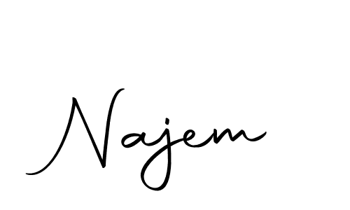 Create a beautiful signature design for name Najem. With this signature (Autography-DOLnW) fonts, you can make a handwritten signature for free. Najem signature style 10 images and pictures png