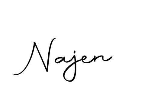 You should practise on your own different ways (Autography-DOLnW) to write your name (Najen) in signature. don't let someone else do it for you. Najen signature style 10 images and pictures png
