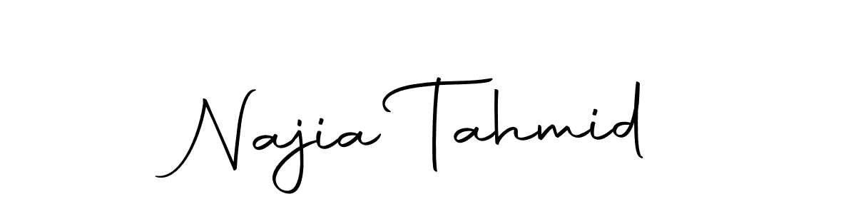 Use a signature maker to create a handwritten signature online. With this signature software, you can design (Autography-DOLnW) your own signature for name Najia Tahmid. Najia Tahmid signature style 10 images and pictures png