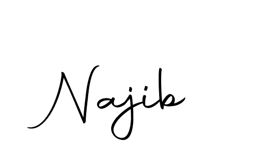 if you are searching for the best signature style for your name Najib. so please give up your signature search. here we have designed multiple signature styles  using Autography-DOLnW. Najib signature style 10 images and pictures png