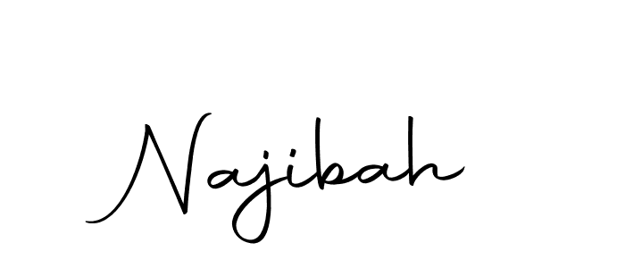 How to make Najibah name signature. Use Autography-DOLnW style for creating short signs online. This is the latest handwritten sign. Najibah signature style 10 images and pictures png